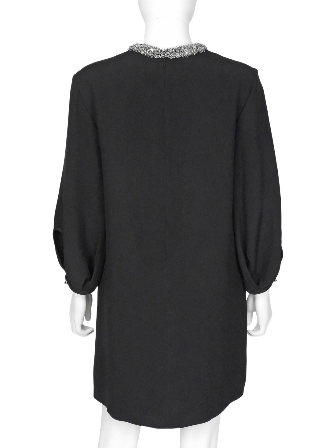 Dice Kayek Black Bead Neck Long Sleeve Cocktail Dress - 40