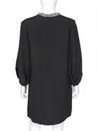 Dice Kayek Black Bead Neck Long Sleeve Cocktail Dress - 40
