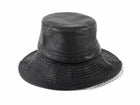 Christian Dior Black Teddy-D Brim Leather Bucket Hat with Veil