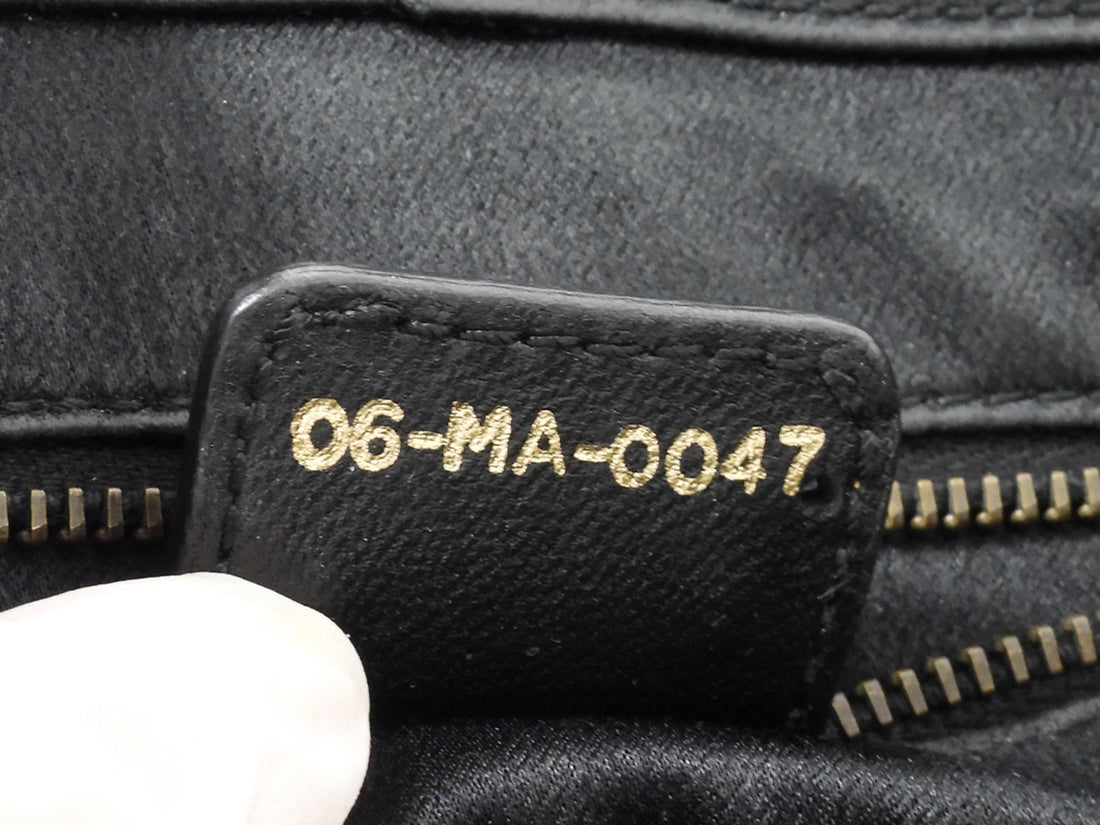 Christian Dior Black Brown Gaucho Saddle Pouch Bag