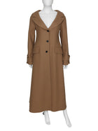 Christian Dior Camel Beige Double Faced Wool Long Coat - 44