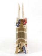 Christian Dior Mini Hibiscus Embroidered Floral Book Tote Bag