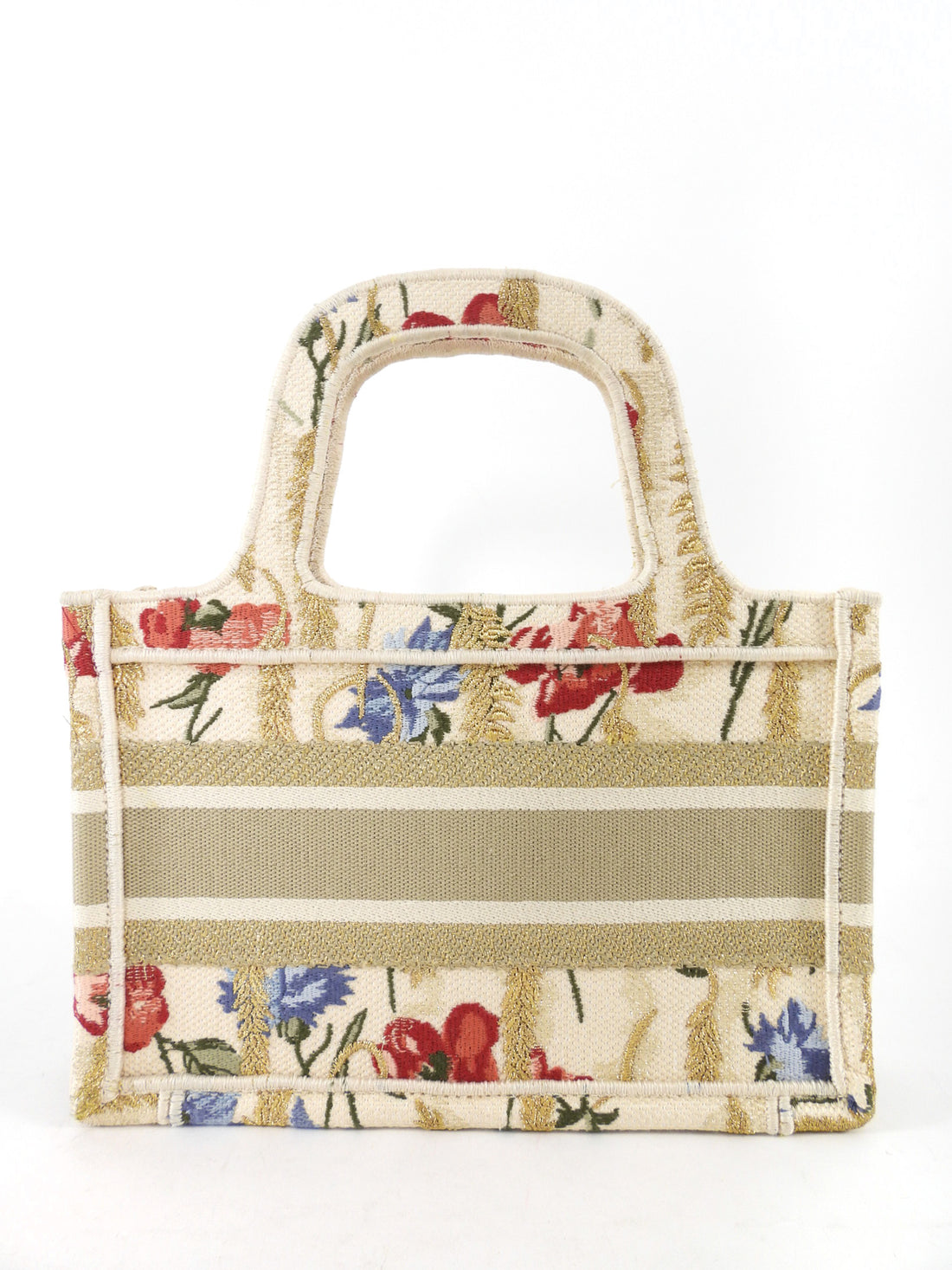 Christian Dior Mini Hibiscus Embroidered Floral Book Tote Bag
