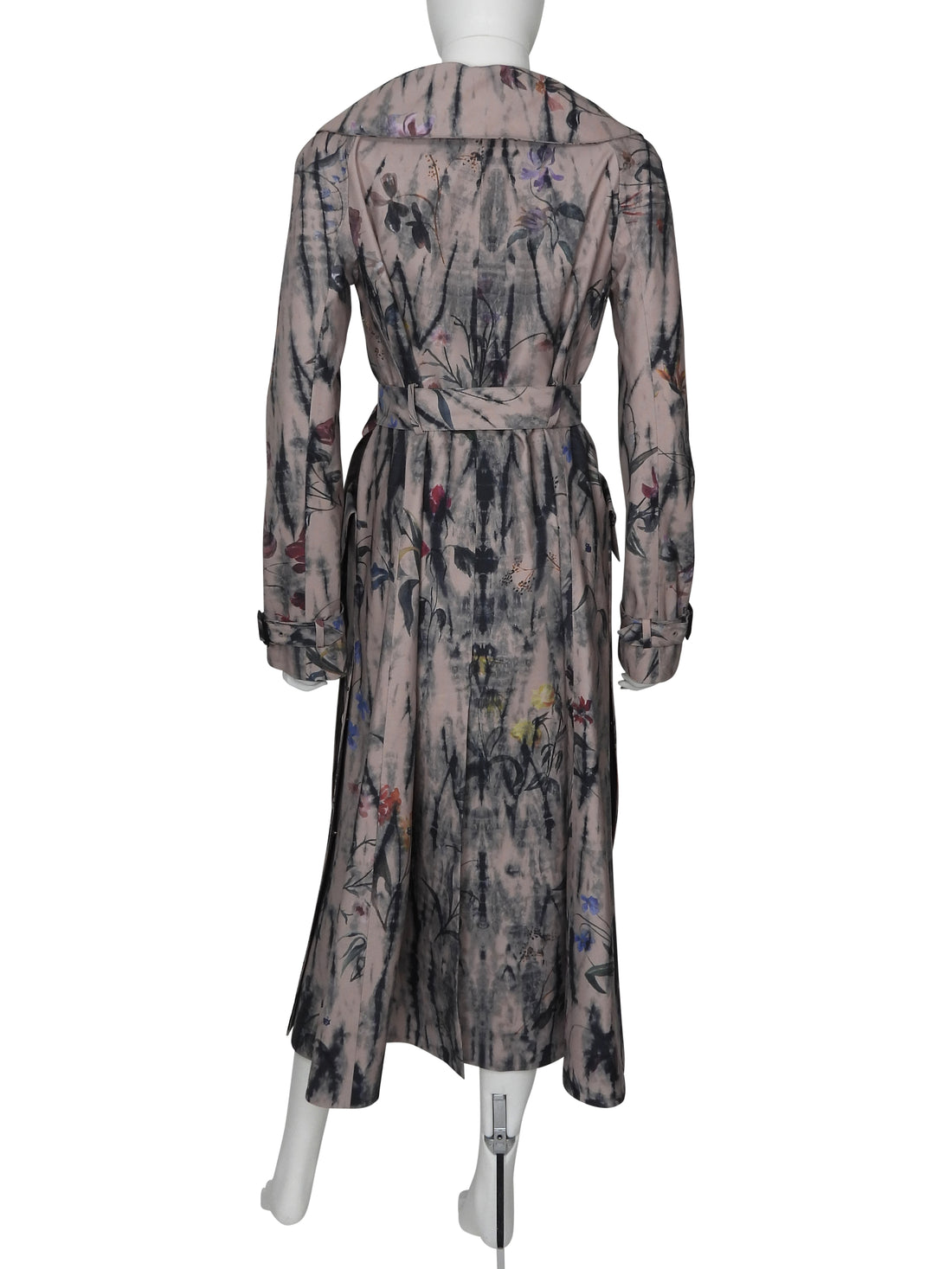 Christian Dior Pink Multi Floral Oblique Lined Trench - F40