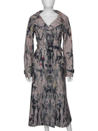 Christian Dior Pink Multi Floral Oblique Lined Trench - F40