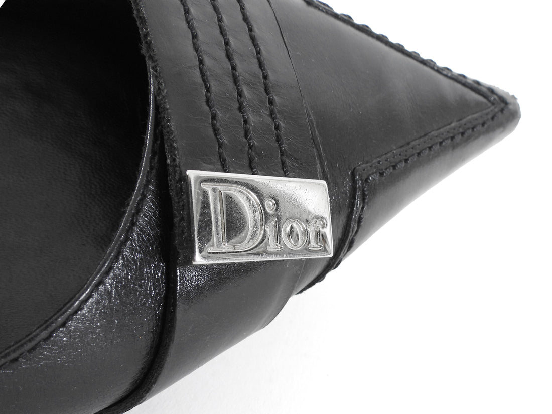 Dior Black Vintage Pointed Flats - 39