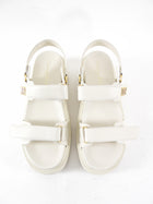 Christian Dior Ivory Leather Dioract Platform Sandals - 39