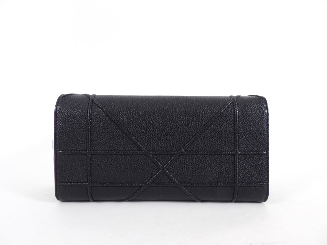 Christian Dior Black Cannage Leather Diorama Wallet on Chain
