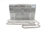 Dior Silver Microcannage Diorama Wallet on Chain