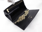 Christian Dior Black Cannage Leather Diorama Wallet on Chain