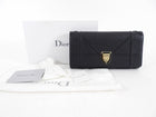 Christian Dior Black Cannage Leather Diorama Wallet on Chain