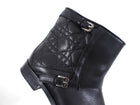 Christian Dior Black Leather Cannage Quilted Ankle Boot - 39