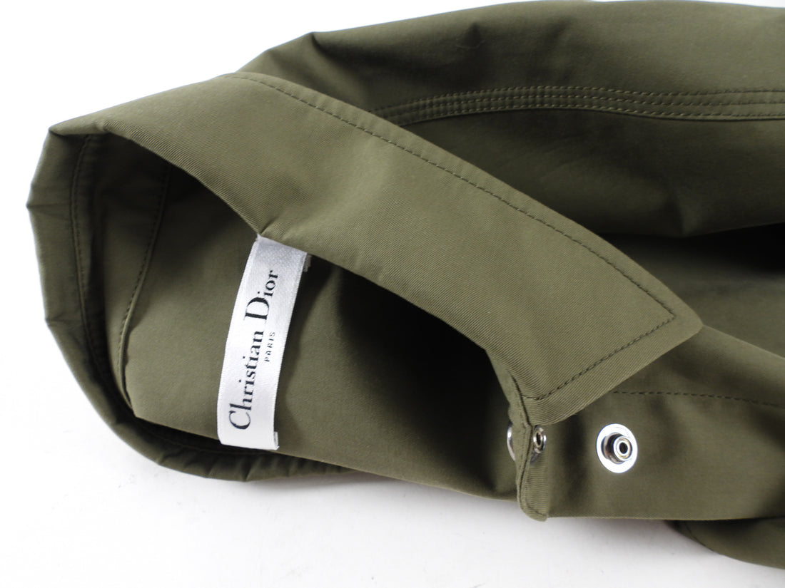Christian Dior Army Green Short Sleeve Snap Shirt - L (8/10)