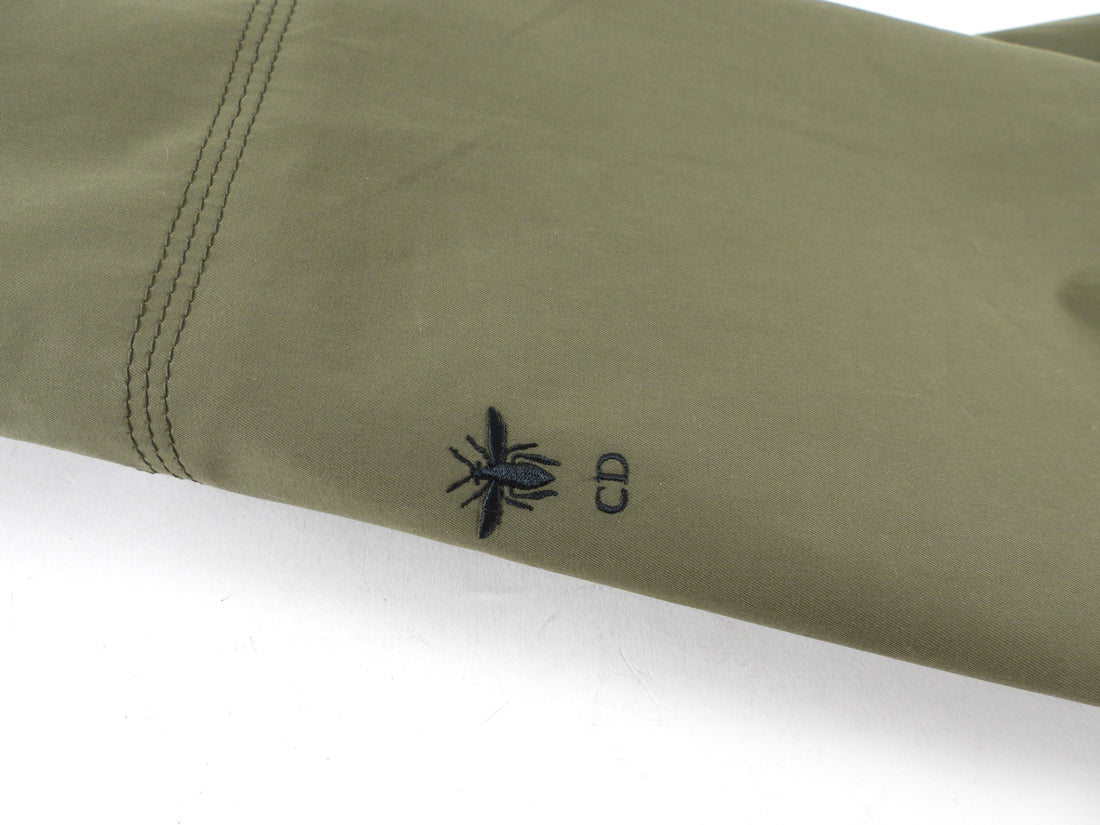 Christian Dior Army Green Short Sleeve Snap Shirt - L (8/10)