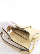 Christian Dior 2019 Light Beige Grained Leather Mini Saddle Bag