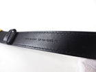 Christian Dior Black Leather D Fence Belt - 70cm