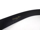 Christian Dior Black Leather D Fence Belt - 70cm