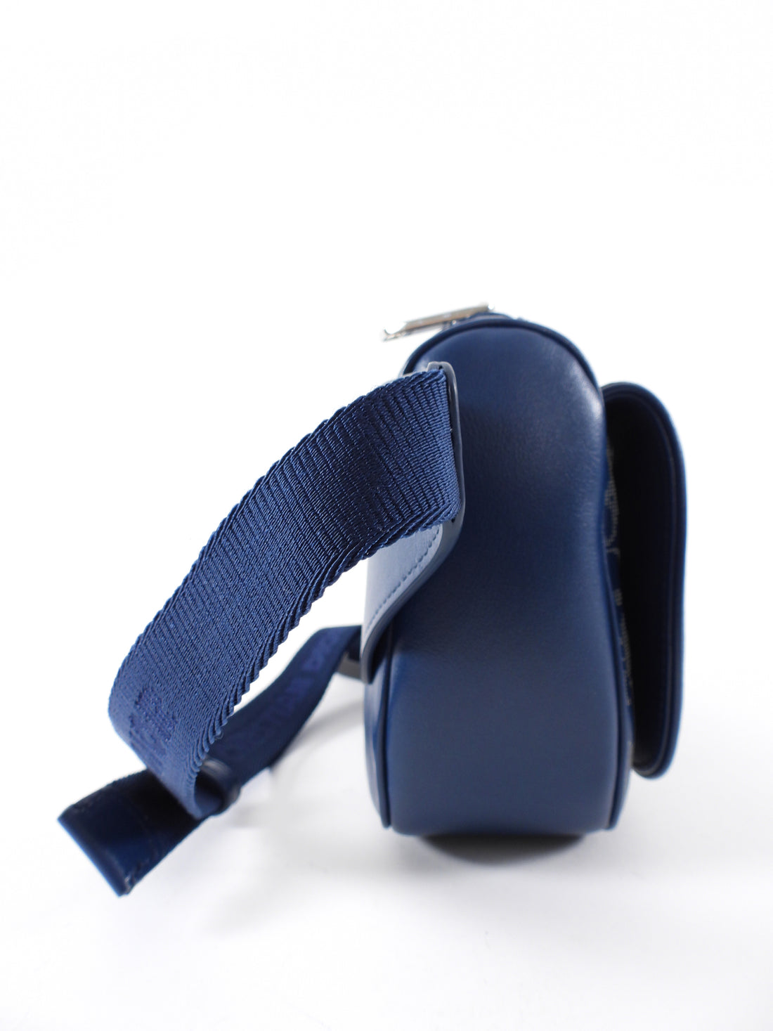 Dior Dark Blue Galaxy Calfskin Oblique World Tour Saddle Belt Bag