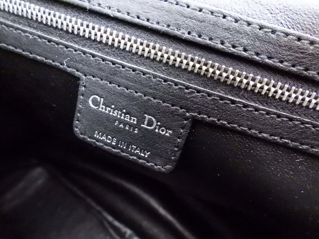 Christian Dior Vintage 2007 Black Leather My Dior Tote Bag