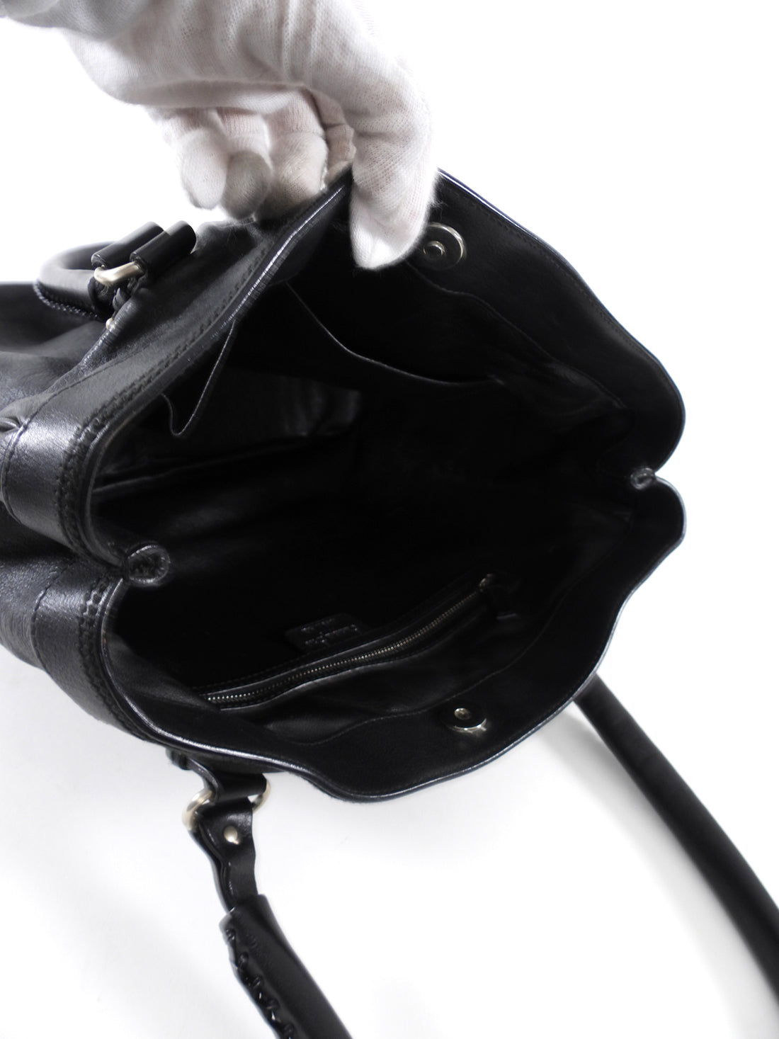 Christian Dior Vintage 2007 Black Leather My Dior Tote Bag
