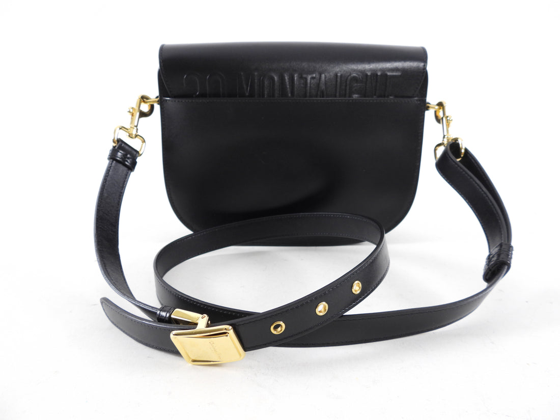 Dior Black Box Calf Leather Medium Bobby Crossbody Bag