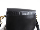 Dior Black Box Calf Leather Medium Bobby Crossbody Bag