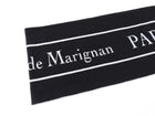 Christian Dior Black and White Knit Long 3 rue de Marignan Scarf