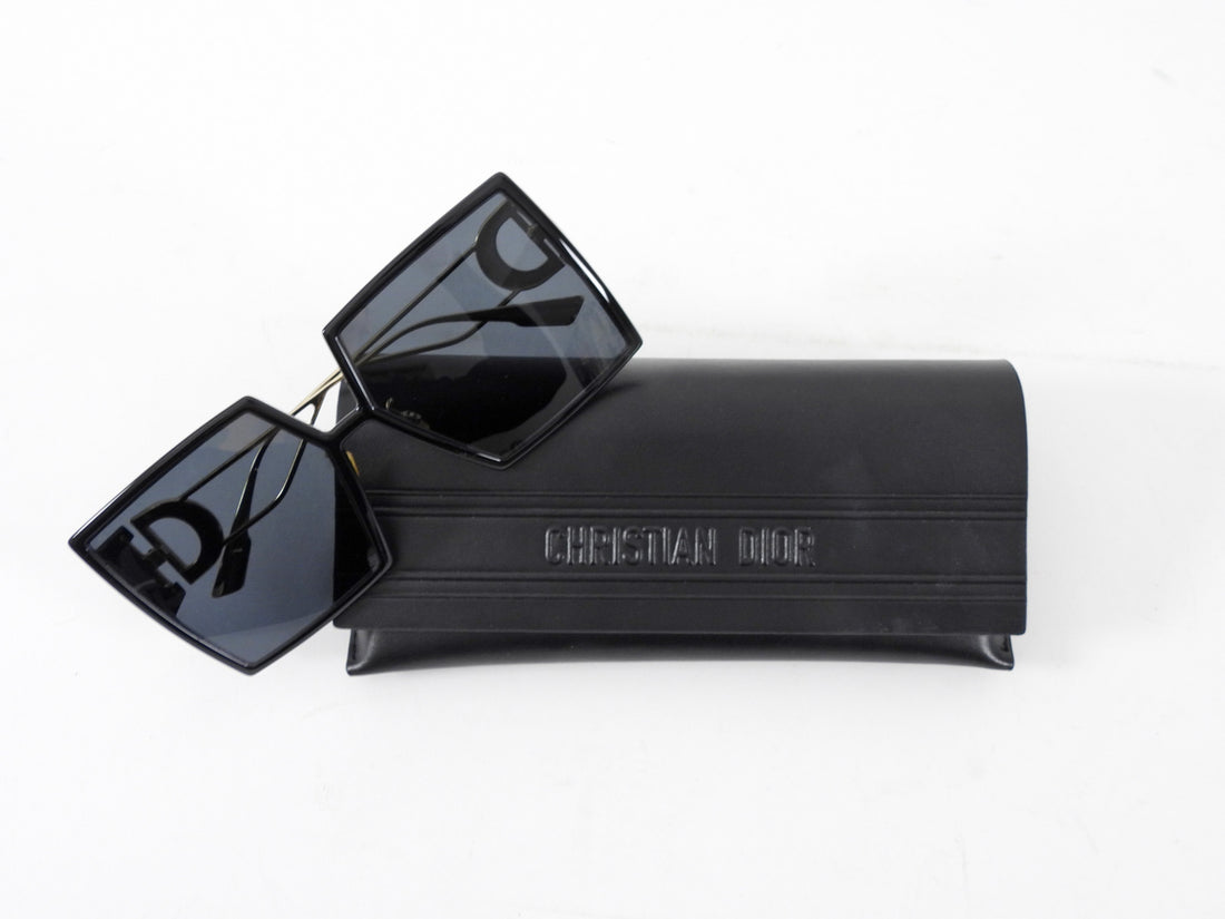 Dior Black Square Oversized 30 Montaigne Sunglasses