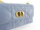 Dior Blue Leather Cannage Miss Caro Mini Chain Bag