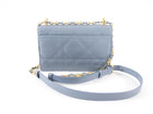 Dior Blue Leather Cannage Miss Caro Mini Chain Bag