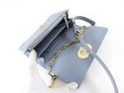Dior Blue Leather Cannage Miss Caro Mini Chain Bag