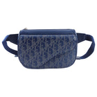 Dior Dark Blue Galaxy Calfskin Oblique World Tour Saddle Belt Bag