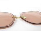 Christian Dior Pink Clear Lens Frameless Square Sunglasses