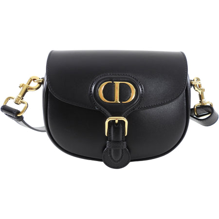 Dior Black Box Leather Small Bobby Crossbody Saddle Bag