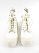 Dior Ivory Coated Canvas and Leather D-Rise Ankle Boots - 37