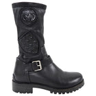 Christian Dior Black Stretch Nappa CD Quilted Moto Boots - 34.5