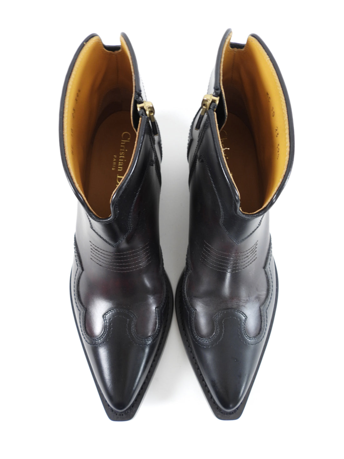Christian Dior Dior West Zip up Western Ankle Boot - 39.5