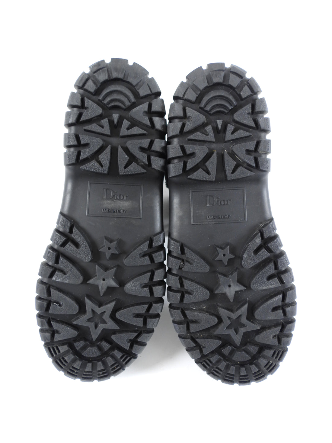 Christian Dior Dventure Camo Nylon Rubber Lace Up Boots - 37