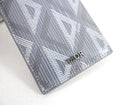 Dior CD Diamond Print Grey Coated Canvas Card Holder on Lanyard