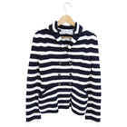 Christian Dior Cotton Stripe Sweater Jacket with CD Buttons - 6 (S/M)