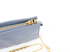 Christian Dior Cloud blue Quilted Leather Caro Every Dior Pouch on Chain