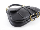 Christian Dior John Galliano Vintage 2002 Black Leather Double Saddle Bag