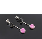 Dior Black and Pink Marble Drop Earrings