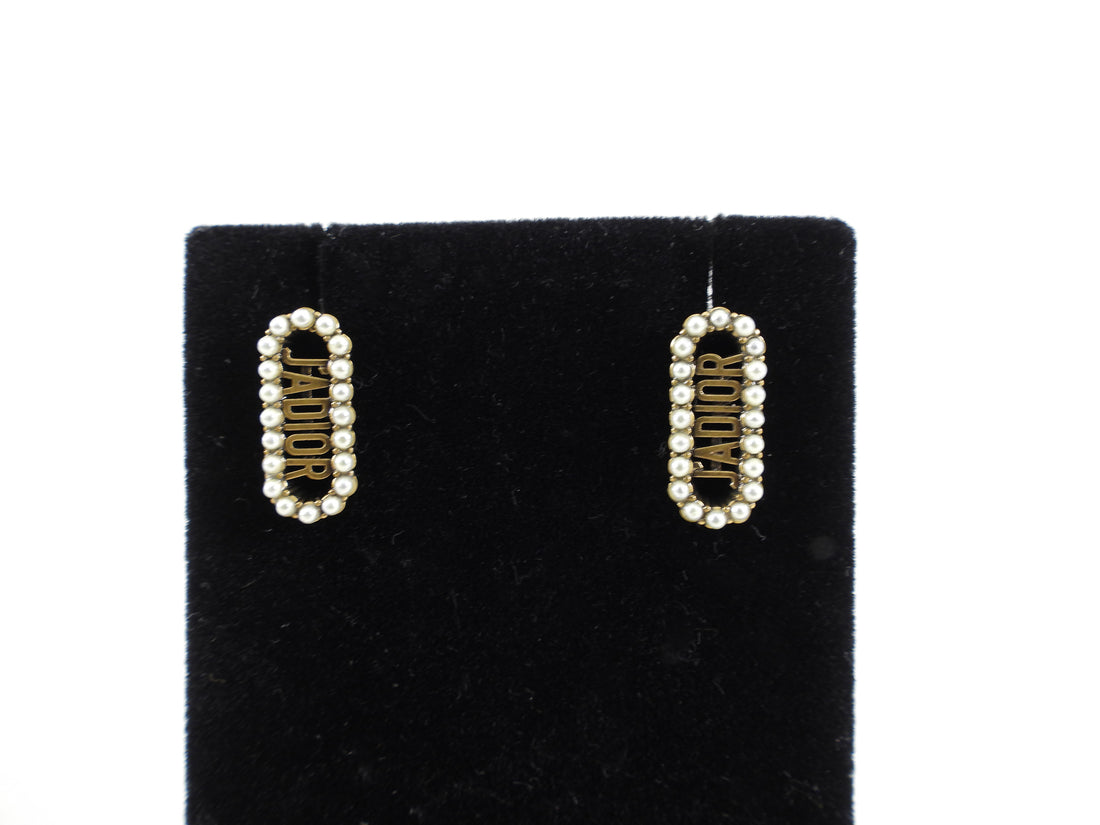 Dior J'Adior Brass Pearl Small Earrings