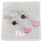 Dior Black and Pink Marble Drop Earrings