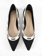 Dior J'Adior Embroidered Flat Shoes - 39 / 8.5