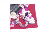 Christian Dior Magenta Silk Cannage Handbag Scarf