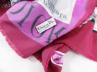 Christian Dior Magenta Silk Cannage Handbag Scarf