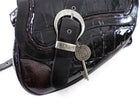 Christian Dior by John Galliano Vintage 2007 Patent Embossed Gaucho Bag