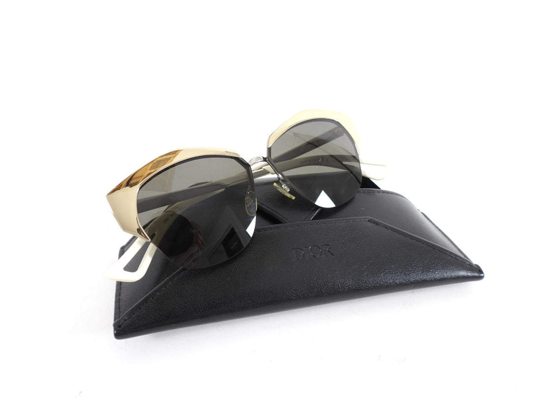 Dior Dior Mirrored 1206J Gold Frame Sunglasses